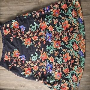 Soft Surroundings Floral Embroidered Maxi Skirt